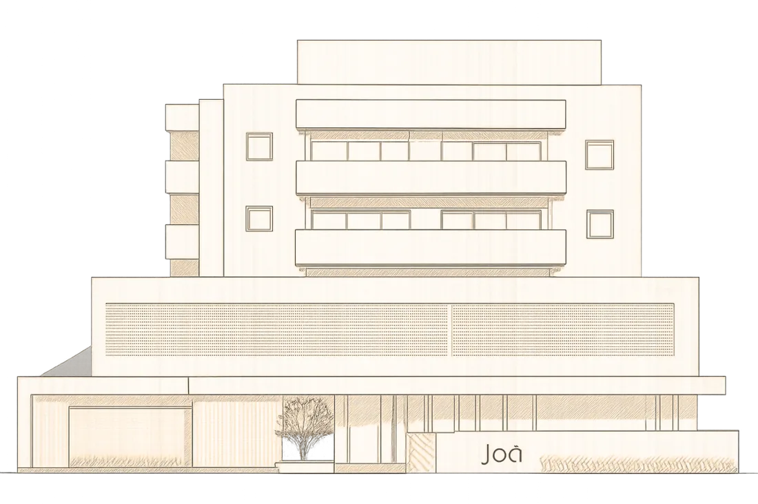 Ilustração da fachada do Joá